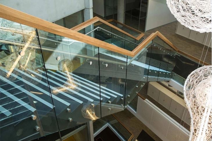 Floating Stairs With Glass Railing